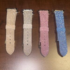 Casetify Set of Four Glitter Apple Watch Bands 38/40 mm NWOT
